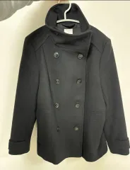 H&M ブラック ダブル ボタン コート 新品
