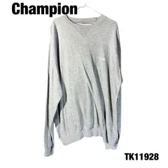 Champion グレー スウェット ワンポイント シンプル トレーナー プルオーバー 秋冬 古着 TK11928