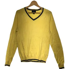 Brooks Brothers346 ブルックスブラザーズ ニット セーター 長袖 Vネック CHINA製 Sサイズ イエロー