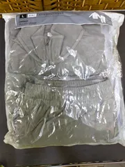 E07-20251224-02【未使用・未開封】UNIQLO ユニクロ ルームウェア マイクロフリース 上下セット L グレー