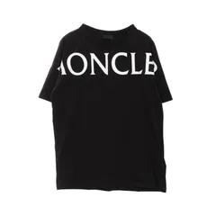 モンクレール MONCLER カットソー ブラック コットン Tシャツ メンズ Used A