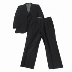 BURBERRY LONDON バーバリーロンドンsuper120s ストライプ柄 スーツセットアップ BBD40-64-29 ブラック サイズAB4 S メンズ 【中古】