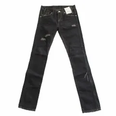 MROLIVE ミスターオリーブ M-7117 ユーズド加工 ダメージ加工 スリム デニムパンツ ジーンズ ブラック サイズ29 メンズ 【中古】