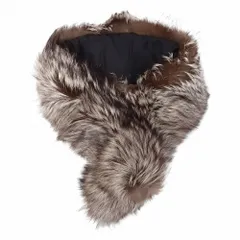 美品 SAGA FOX サガフォックス ファー ティペット 毛皮 マフラー ストール ショール ブラウン ホワイト レディース 【中古】