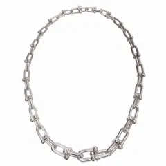 TIFFANY&Co. ティファニー ハードウェア グラジュエイテッド リンク ネックレス Ag 925 イタリア製 シルバー アクセサリー 【中古】 /TNT