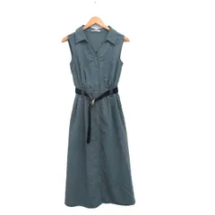 レディアゼル REDYAZEL ワンピース ノースリーブ ロング ベルト シンプル M カーキ /KT26