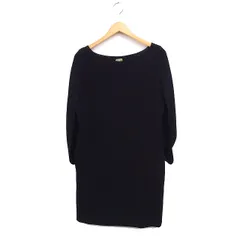 ミューズ MUSE アームスリット ワンピース ひざ丈 フォーマルドレス 無地 ブラック 黒 /FT32