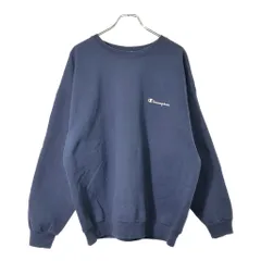 90年代 Champion チャンピオン AUTHENTIC オーセンティック ワンポイントロゴ スウェット ネイビー(メンズ X-LARGE)中古 古着 V9530