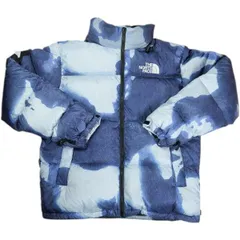 Size【L】 SUPREME シュプリーム ×THE NORTH FACE 21AW Bleached Denim Print Nuptse Jacket Indigo ジャケット インディゴ 【中古品-非常に良い】 20832891