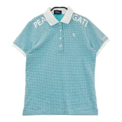 サイズ：1 PEARLY GATES パーリーゲイツ 2024年モデル 半袖ポロシャツ ロゴ刺繍 総柄 ブルー系 [240101588418] ゴルフウェア レディース ストスト