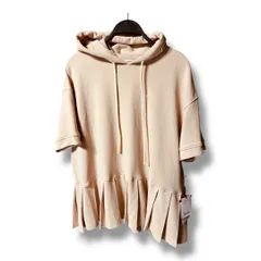 未使用 タグ付き DOUBLE STANDARD CLOTHING ダブルスタンダードクロージング ESSENTIAN 裏毛プリーツフーディー 半袖 プリーツ レディース サイズF ピンクベージュ 春 ゴーゴー古着マルイ北千住店 6 No.久K1137のサムネイル