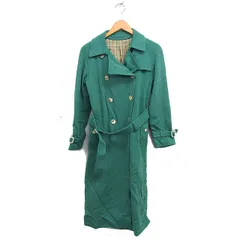 ドレステリア DRESSTERIOR ロング トレンチコート アウター 無地 ウール 38 グリーン 緑 /FT9