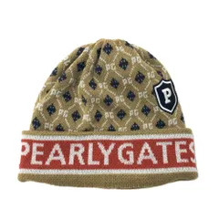 PEARLY GATES パーリーゲイツ  ニット帽 モノグラム ロゴ総柄 ベージュ系 FR [240101582817] ゴルフウェア ストスト
