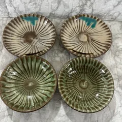 小石原焼　中皿　器　used 4枚セット　陶器　お洒落