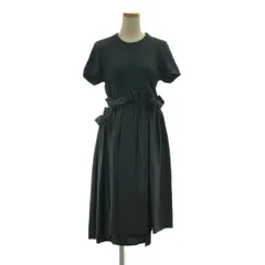 noir kei ninomiya / ノワールケイニノミヤ | 2017SS | コットン シルク切替 ギャザー カットソー | M | ブラック | レディース