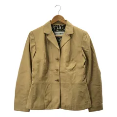 DOLCE＆GABBANA / ドルチェ＆ガッバーナドルガバ | レザー ロゴボタン シングルブレスト ジャケット / レオパード総裏地 | 42 | ベージュ | レディース