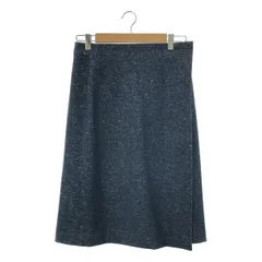 【美品】  theory / セオリー | ウール ラップ スカート / 総裏地 | 2 | ネイビー | レディース