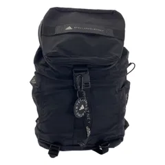 【美品】  adidas by Stella McCartney / アディダスバイステラマッカートニー | ロゴチャーム ドローストリング バックパック リュック | ブラック | レディース