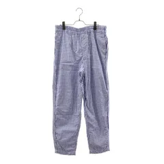 COMME des GARCONS SHIRT / コムデギャルソンシャツ | ギンガムチェック イージー テーパード パンツ | L | ホワイト/ブルー | メンズ