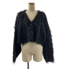 Knuth Marf / クヌースマーフ | ミニマル シャギー カーディガン | F | ブラック | レディース