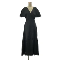 【美品】  Ron Herman / ロンハーマン | リネン フリンジ ロング ワンピース | XS | ブラック | レディース