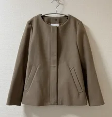 GLOBAL WORK 軽やかストレッチ2way ショートコート フード付き