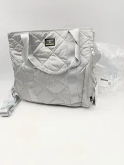 【K-1790】ROOTOTE ルートート トートバッグ SC.グランデボックス.グリスンーA SILVER116202 ショルダーベルトつき