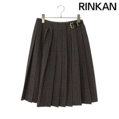 極美品✨miumiu 2022年モデル　チェック柄スカート　ダークグレー Miu Miu ミュウミュウ チェック ミニスカート | グレー | FARFETCH JP