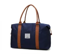 culture field 旅行バッグ 大容量 軽量 ボストンバッグ キャリーオン対応 折りたたみ 手提げ 肩掛け 2WAY 男女兼用 出張 修学旅行 スポーツ ジム 通学 通勤 収納バッグ (ネイビー, L) [ネイビー] [L]