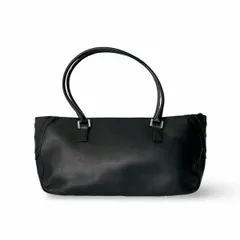 BURBERRY バーバリー ノバチェック ロゴエンボス レザー トートバッグ ブラック