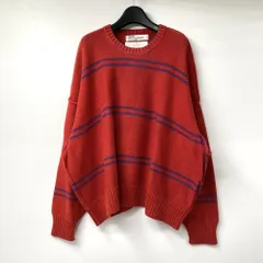 【中古】DAIRIKU　19AW K-1　Insideoutborderknit　オレンジ　サイズF ニット セーター ダイリク[17]のサムネイル