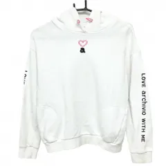 アルチビオ パーカー 白 袖ロゴ トレーナー  レディース 38(M) ゴルフウェア archivio