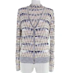 極美品☆Missoni ミッソーニ ニット カーディガン ノースリーブトップス アンサンブル マルチカラー 42 イタリア製 正規品 レディース