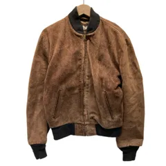 Schott　レザージャケット　ブルゾン　アウター　スエード　無地　USA製　アメカジ　古着