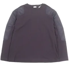 未使用品□BURBERRY バーバリー 8077530 コットン100％ ホースロゴ刺繍 ナイロンパッチ 長袖 ロングスリーブＴシャツ L パープル 正規品 メンズ