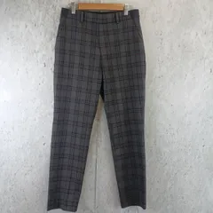 UNIQLO ユニクロ スマートアンクルパンツ ウエストゴム素材 グレー系チェック柄 Mサイズ 〇◇