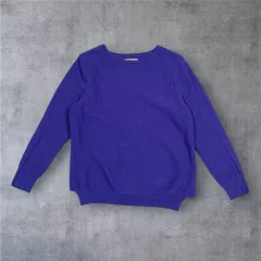 The HANDSOME SJSJ エスジェイエスジェイ ブルー パープル ラウンドネック ニット