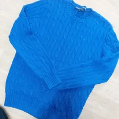 ポロラルフローレン ケーブルニット ブルー
