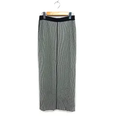 レプシィム ローリーズファーム LEPSIM LOWRYS FARM ニット ナロー スカート マキシ リブ スリット ストレッチ FT 黒 ブラック /NT6