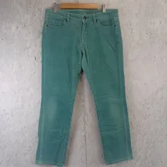 UNIQLO ユニクロ コーデュロイストレートジーンズ ストレッチ ボトムス レディース グリーン 26インチ 〇◇