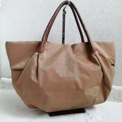 ラシット トートバッグ ハンドバッグ モノグラム ナイロン レザー  ブラウン系 russet