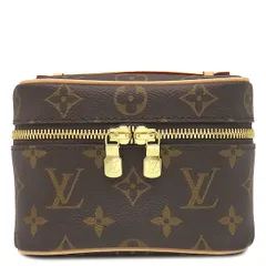 ルイヴィトン LOUIS VUITTON ハンドバッグ ニース ナノ モノグラムキャンバス モノグラム ゴールド金具 茶 バニティ ポーチ 新品 未使用  M44936 RFID 【箱】【中古】