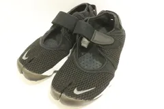 【中古】 NIKE レディーススニーカー 23 WMNS AIR RIFT NIKE 23 黒 ブラック ロゴ