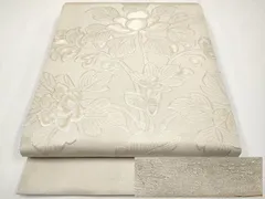 平和屋着物●極上　洛風林　工芸帯地　太鼓柄袋帯　枝花文　金銀糸　逸品　CYAA3972s6