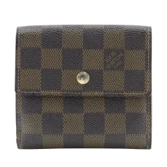 【LOUIS VUITTON】ルイ・ヴィトン ポルトビエカルトクレディ Ｗホック N61652 ダミエキャンバス 茶 SP0056 ユニセックス 二つ折り財布