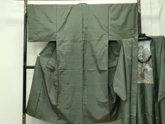 平和屋着物●極上　男性　本場大島紬　アンサンブル　幾何学文様　逸品　CZAA4494s6