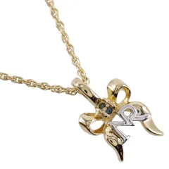 【NINA RICCI】ニナリッチ NRリボン 金メッキ×ラインストーン レディース 5.2g ネックレス