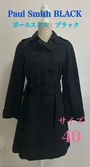 ポールスミス Paul Smith トレンチコート L レディース ⭐️極美品⭐️ ネイビー 紺 499994 サッシュベルト 長袖 ロング丈 40 コート 防寒 冬 重ね着