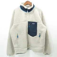 【三重本店】 中古 patagonia | パタゴニア Classic Retro-X クラッシックレトロX フリース長袖ジャケット 23056 ベージュ系 アイボリー サイズ：XXL 【92】