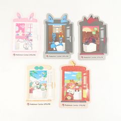 ポケモン おとどけ！ステッカー 5柄セット ニンフィア ルカリオ ゾロア モクロー ホゲータ 一部ホログラム ワクワクミニゲーム 景品 B賞 Pokemon